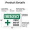 Signmission First Aid Kit Inside With Symbol, 14 in W x Rectangle, Plastic OS-2PACK-EM-P-1014-L-10372 - alternate 7